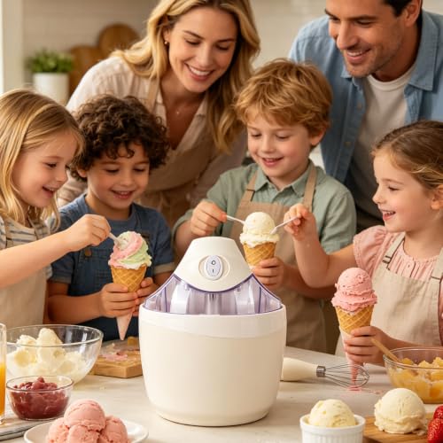 Máquina de helados para meriendas saludables con niños en casa 3