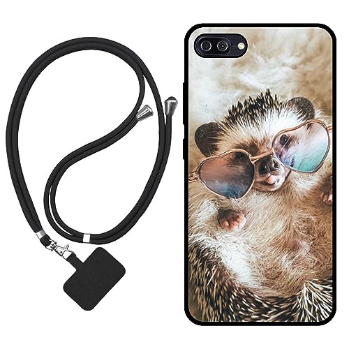 Sunrive Funda Compatible con ASUS Zenfone 4 MAX ZC520KL,Slim Fit Gel Mate Carcasa Case Bumper de Impactos y Anti-Arañazos Espalda Cover (Erizo)+1 X Correa Universal