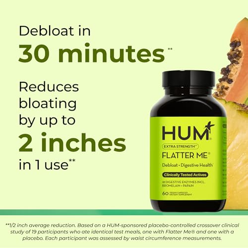 image for HUM Flatter Me Extra Strength Digestive Enzymes for Women, Men, Digest