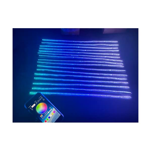 Bluetooth + Remote Control 16PCS 6.5FT 2Meters 78Inch Single Row RGB + Solid Color + Dream Color Chasing Light Strips IP68 Lighting Off-Road for Car Truck Underbody Slingshot Ryker Spyder - Image 6
