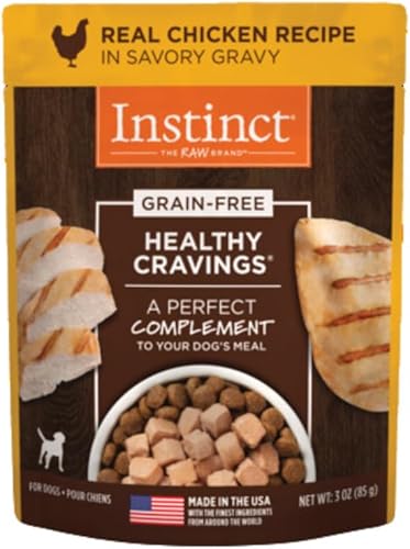 Miniatura 1 de Nature's Variety Instinct Healthy Cravings Receta de pollo real natural sin cereales para perros, bolsas de 3 onzas (caja de 24)