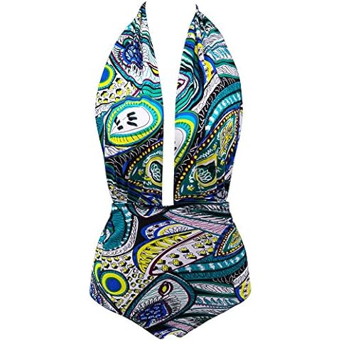 AONTUS Women's Plus Size Swimsuits Tummy Control One Piece Swim Dresses Bathing Suit (Phoenix, XL) Cover