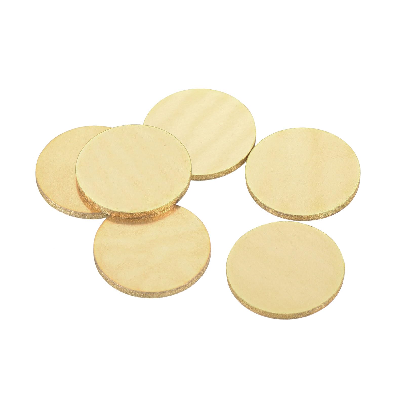 MECCANIXITY Stamping Blank Brass Round DIY Tags Yellow, 18mm/0.7