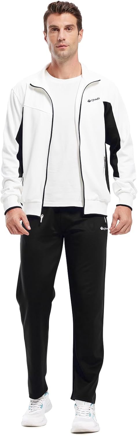 Rdruko Men's Tracksuit Sweatsuits 2 Piece Set Athletic Jogging Gym Activewear Sweat Track Suits Sets - Image 3