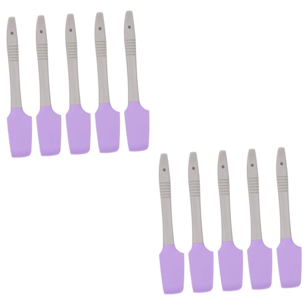 Housoutil 2sets Professional Waxing Spatulas Silicone Brush for Beauty Mask Easy Application 5pcs*2