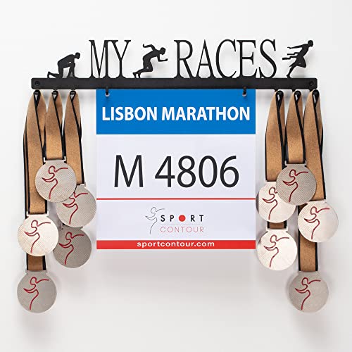 Race Medal and Bib Display Hangers For Runners & Other Sports