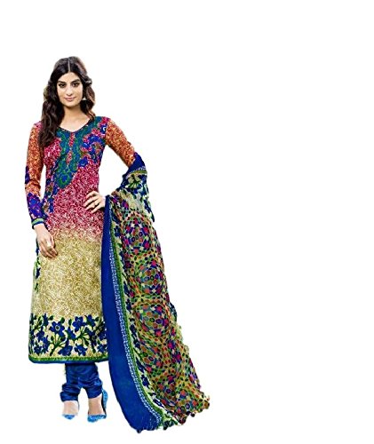 Tanishk Fashion Safinaa Women's Pashmina Unstitched Salwar Suit_1410_Multi-Coloured_Freesize