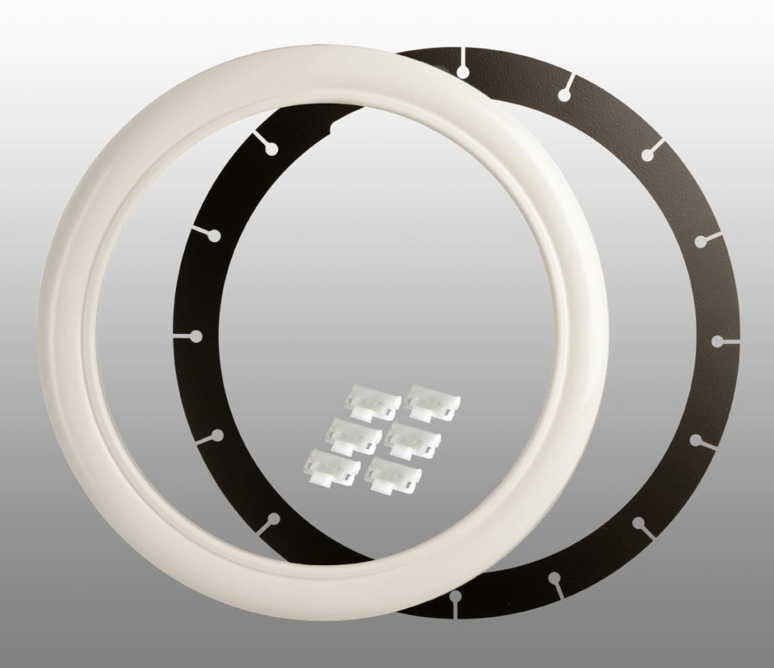 Weißwandring (4 Stück) weiß 15 Zoll - Breite 40 mm - universell passend für Stahlfelgen - UV Stabiler Kunststoff -