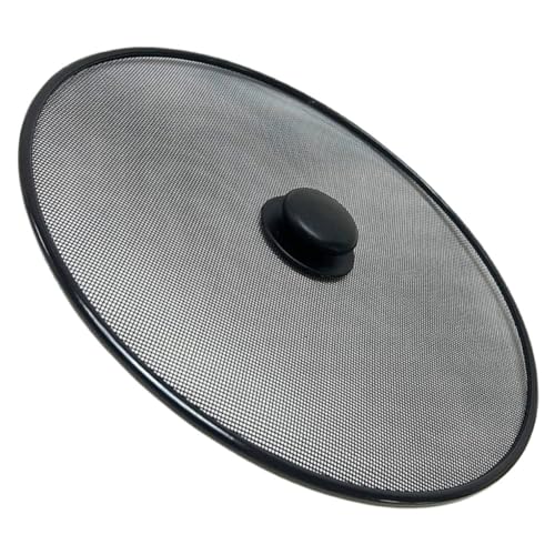 BESPORTBLE Splatter Shield Pot Lids Splatter Guard for Stove Top Frame Fry Pan Splatter Screen Grease Screen Bacon Splash Screen for Frying Pan Enucleated Ceramics Stainless Steel