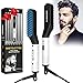 Alisador Barba Eléctrico, Rápida Cepillo Alisador para Hombre y Mujer, Peine Alisador Multifuncional de Cabello y Barba Anti-escaldado, con Ión Negativo y 2 Temperaturas Ajustables Hasta 200 ° C