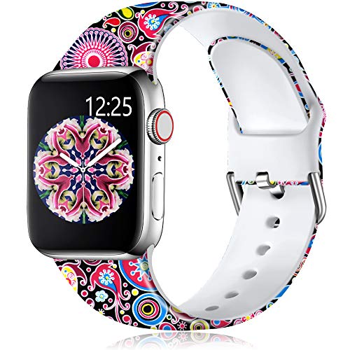 Muranne Bands Compatible with Apple Watch Band SE 40mm 38mm iWatch Series 6 5 4 3 2 1 for Women Men, Jellyfish, S/M