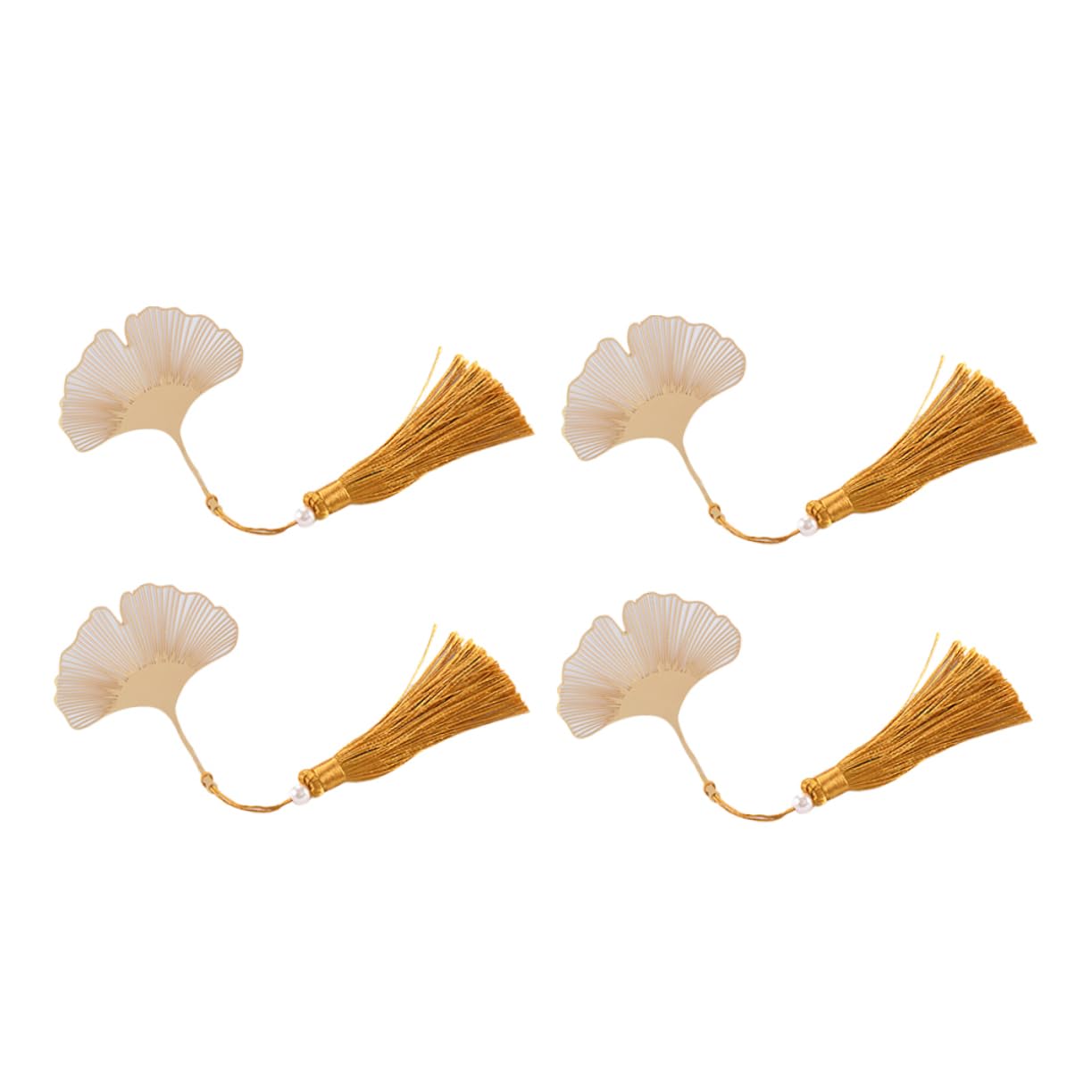NUOBESTY 3 Set Di Segnalibri Unici Con Nappa E Foglia in Ottone Con Design Cinese Portapagina Per Studenti E Scrittori 4 Pezzi * 3 Casuali