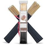 Mahogany Teakwood Incense Sticks 11' - Bulk 1 Bundle 85 to 100 Sticks - Smooth and Clean Long Burn Time, 45 to 60 Minutes.