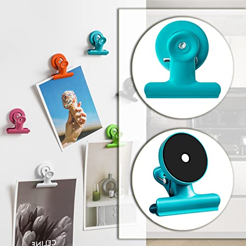 Mi Metty Magnetic Clips,20Pack Metal Clips, Refrigerator Whiteboard Wall Magnetic Memo Note Clip,Colored Magnetic Metal Clips For Clipping Photos,Pictures. (Pink,Yellow,Blue,White, 20 Pack) #TOP1