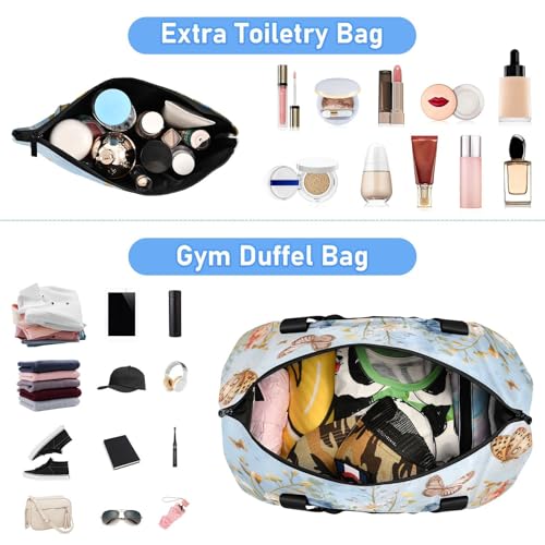 Spring Vivid Flowers Gym Bag for Women Sport Travel Duffel Bag Shoulder Weekender Overnight Bags with Wet Pocket & Shoe Compartment4
