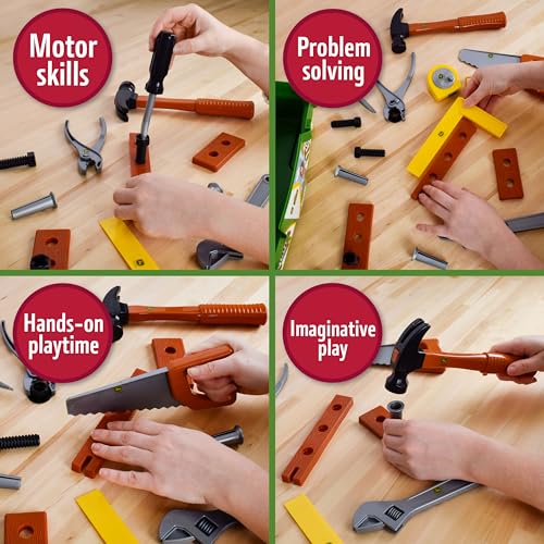 John Deere 320974 18 Piece Deluxe Tool Box, Construction Playset thumb #4