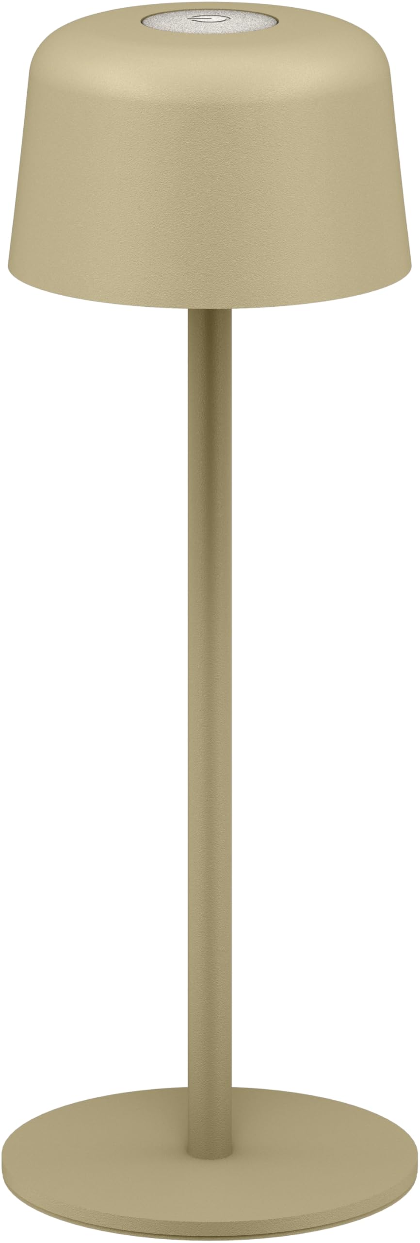 goobay Wireless LED Table Lamp 25 cm, 3 Brightness Levels, Touch Control, 150 lm, 3000 K, Warm White, Battery Life up to 12 Hours, IP44, Metal housing, incl. USB-C Charging Cable – Beige, 77678