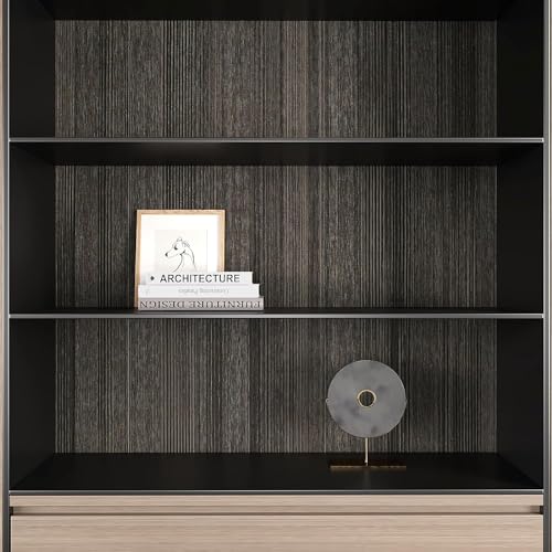 Image of SUNBIRD Matte Marble Wall Paper Granite White /Grey Kitchen Countertop Cabinet Furniture Refurbishment Thick Removable Wallpaper Peel and Stick Vinyl Roll (1 Feet x 6.5 Feet, Black Cocoa)