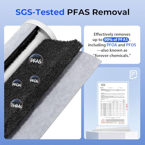 Image of iSpring F2WGB32BPF Whole House Water Filter Replacement Set, SGS-Tested to Remove up to 99% PFAS, 2-Stage Filtration Reduces Sediment, Chlorine, Taste & Odor, Fits WGB22B-PF