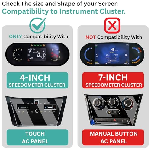 Image of Wisely Pack 4 - Screen Guard for TATA NEXON (2026) CREATIVE, CREATIVE+ S (CNG), CREATIVE+S Dark Car Display Protector 10.25 inch INFOTAINMENT [Round Edge] + 4 inch MID CLUSTER + STEERING + AC (Touch) Panel - Stereo Car Accessories