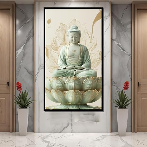 Impression Bouddha 80 x 140 cm : art mural zen grand format - 2