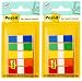 Post-it Flags with On-the-Go Dispenser, Assorted Primary Colors, 1/2-Inch Wide, 100/Dispenser, 1-Dispenser/Pack, 2-PACK