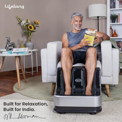 Image of Lifelong Calf, Foot and Leg Massager Machine for Home - Pain Relief Massage for Legs - Heat + 4 Vibration Motors - Rolling, Kneading, and Shiatsu - Improve Blood Circulation, 80W (LLM100)