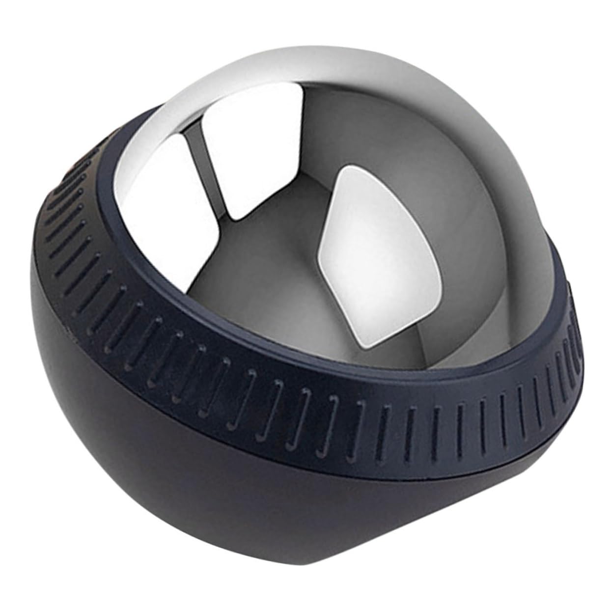 Palla Massaggio in Acciaio Inox e Abs per Terapia Fredda e Calore | Rullo Massaggiante a Sfera, Movimento, Recupero Completo, su Pavimento o Tappetino Yoga, Nero