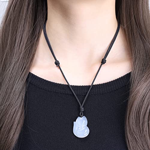 COAI Pendente Volpe in Agata Bianca, Collana