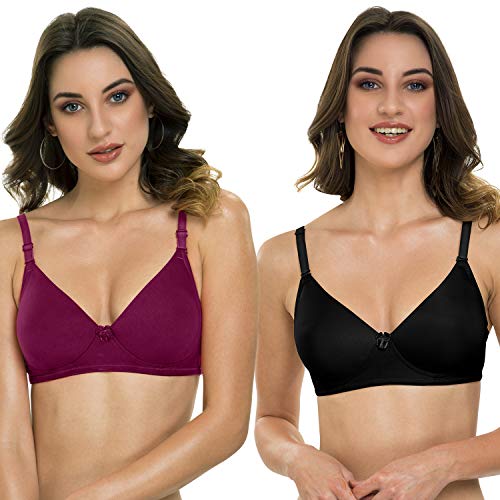 Image of Tweens - Heavily Padded Semi Push-Up Bra - Polyamide Fabric - 3 /4th Coverage, Wireless, Multiway Straps, Seamless - Everyday T-Shirt Bra