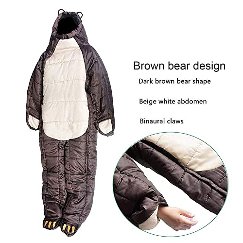 Saco de dormir portátil para adultos temporada 3 en forma de oso miniatura 3
