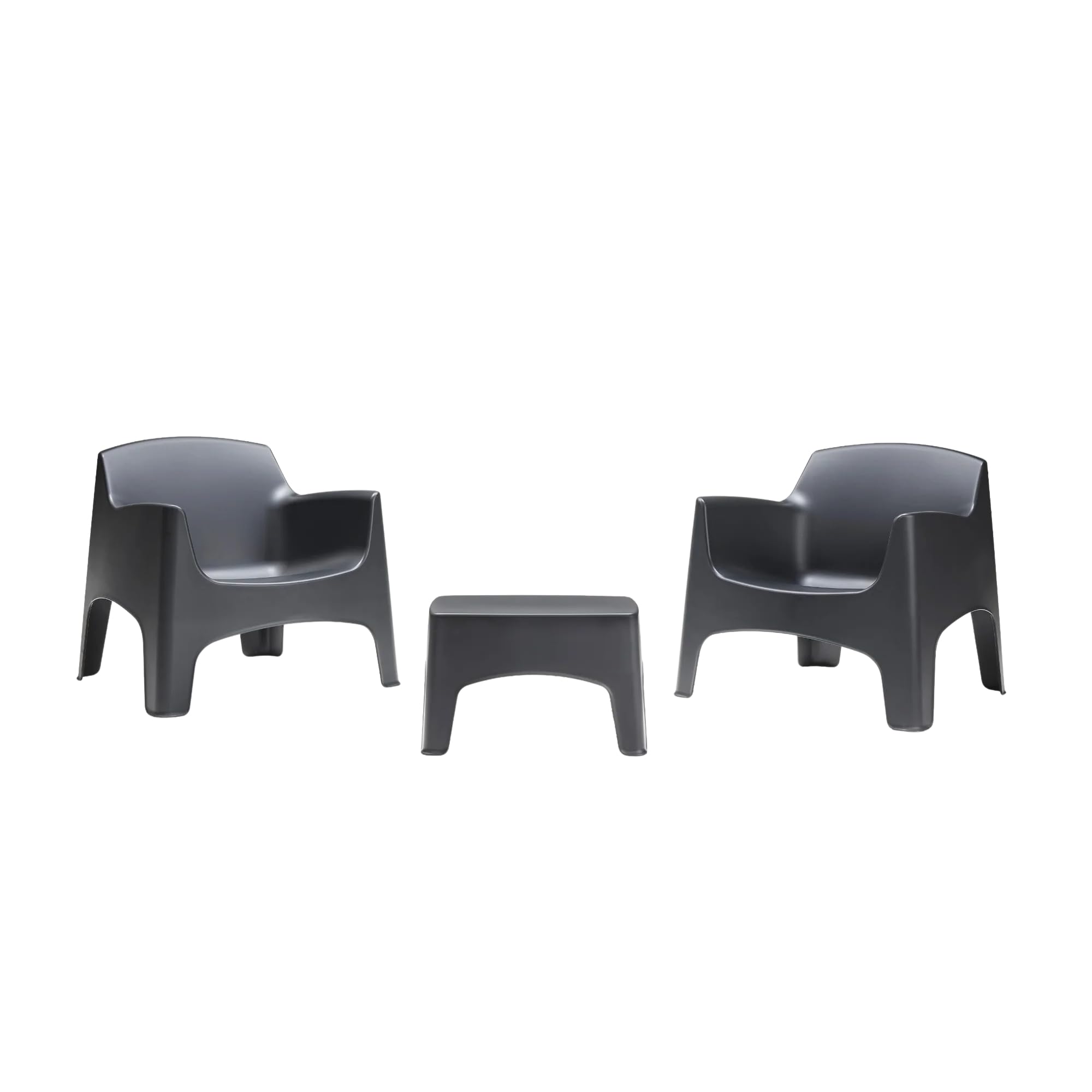 HOUSE COLLECTION SET IBIZA TERRACE 3pz IN POLIPROPILENE GRAFITE