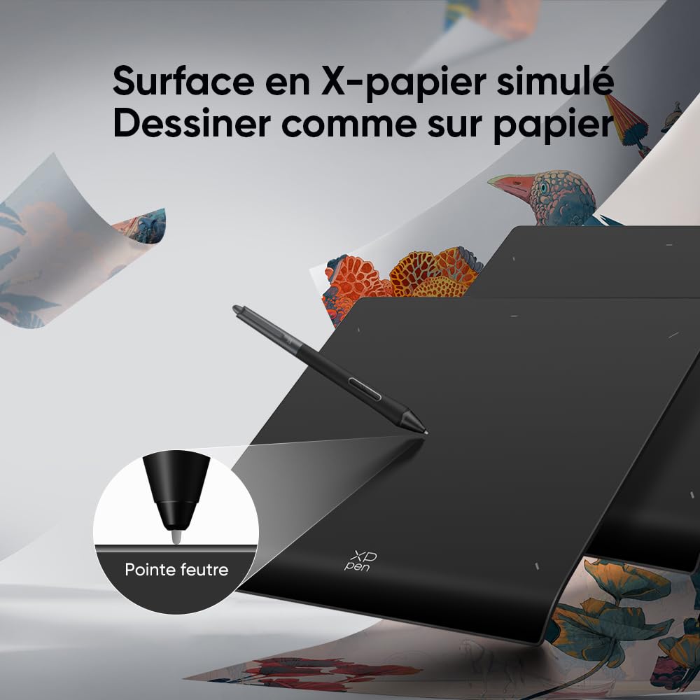 XP-PEN Deco Pro LW (Gen 2) Tablette Graphique, Tablette Graphique Dessin sans Écran Bluetooth 5.0, Stylet à 16K Niveaux de Pression, Compatible avec Windows Chrome OS macOS 10.10 Android 10.0 Linux
