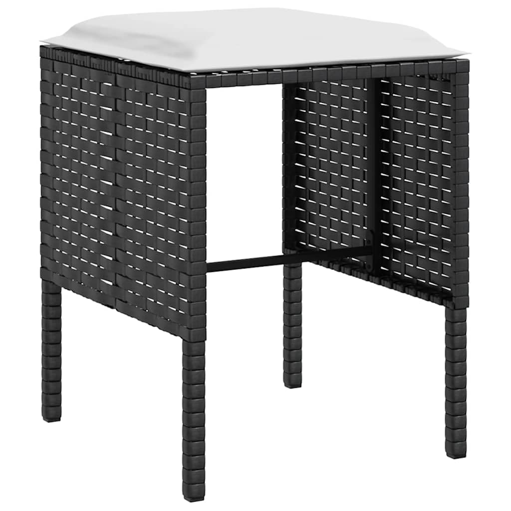 Sofa Terraza Exterior, Muebles Jardin Exterior, Conjunto Jardín de Ratán, Sillones de Jardin, Sofá de Terraza, Set de sofás en Forma de L 5 pzas Cojines ratán sintético Negro