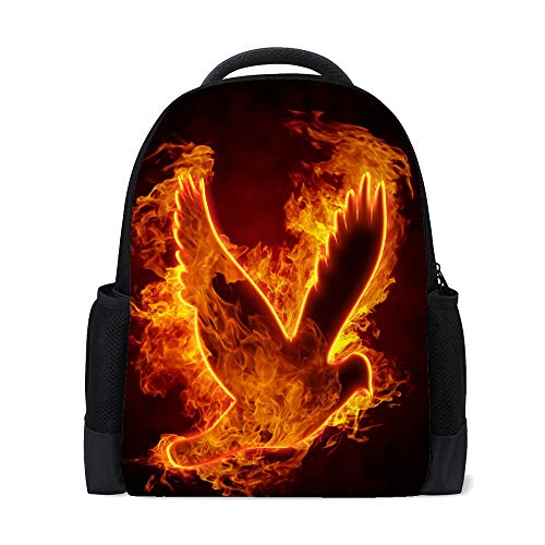 Sac à dos imprimé oiseau de flamme Chehong aux finitions durables