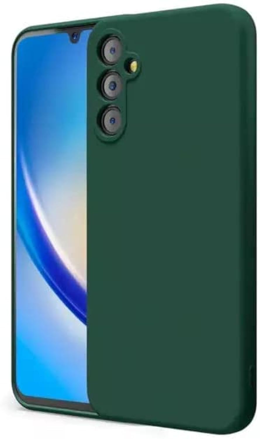 Samsung Galaxy A24 Case Green Slim Fit Soft Back TPU Cover Flexible Silicone Cover Matte for Samsung Galaxy A24 (Green)