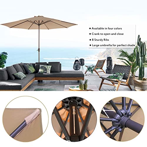 Parasol para piscina y jardín con sistema de manivela 3