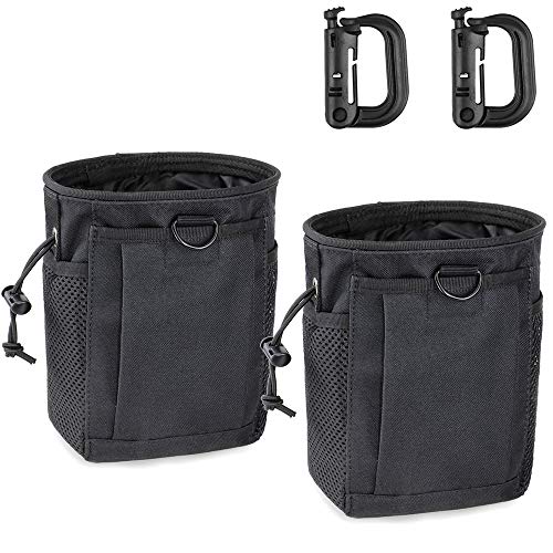 LIVANS Tactical Molle Dump Pouch, Magazine Recovery Pouch Drastring Ammo Bag Belt Utility Fanny Adjustable Military Holster Bag Outdoor for Airsoft Paintball Hunting Gear