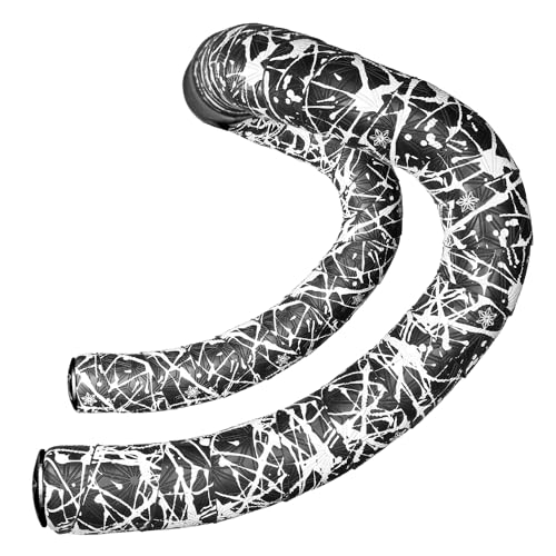 Supacaz Super Sticky Kush White Splat Bar Tape - Cycling Road Bike Handlebar Grip Tape Wrap