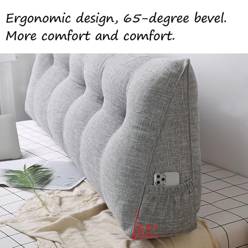 Coussin de tête de lit triangulaire dossier de positionnement lecture 120cm
