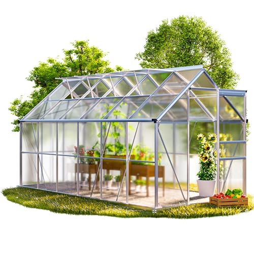 GARDEBRUK® Serre de Jardin en Aluminium et...