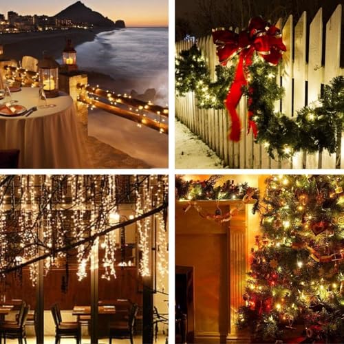 Image of DARKIS Solar Fairy String Light 200 LEDs | 22 Meter IP65 Waterproof Copper Wire | Inbuilt Rechargeable Battery with 8 Lighting Modes for Indoor Outdoor Home, Garden & Festival Decor