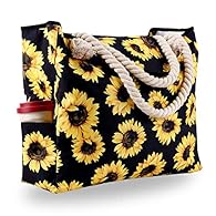 🏖️【LARGE CAPACITY 】- 20.5 "L x 18" H x 6 "W, and the capacity is 40L. This beach tote bag is large enough to hold clothing, beach towels, sunglasses, cosmetics, books, cellphone, purses, keys, food, etc. However, this tote bag is lightweight & foldab...