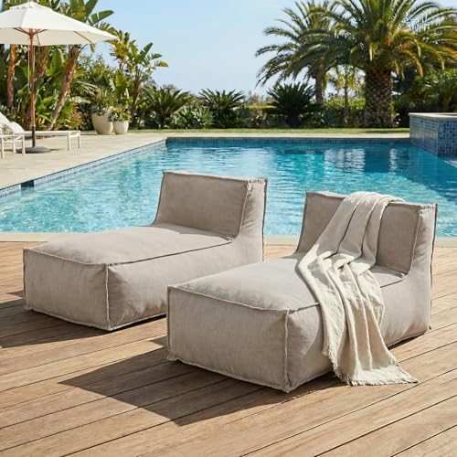 Merax Outdoor Bean Bag Lounge Chairs Set of 2, 61"