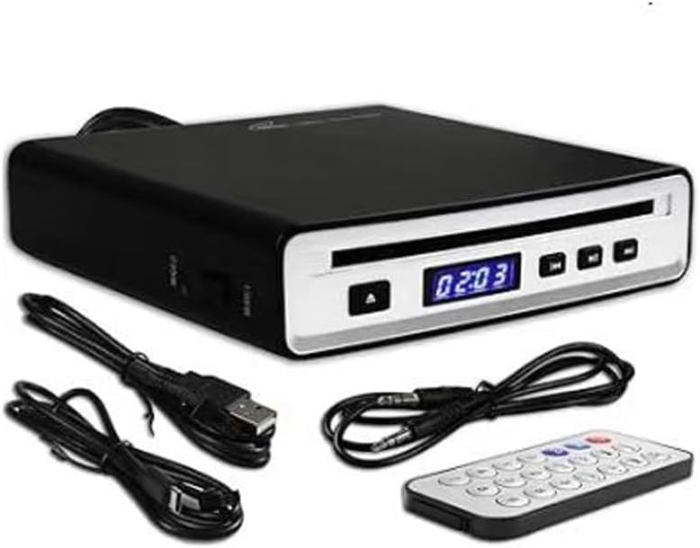 External Universal CD Player, Portable Vehicle Car CD Player for Car TV Laptop PC with USB/Type-C/AUX Port, Plug&Play and FM Transmitter Play CDs