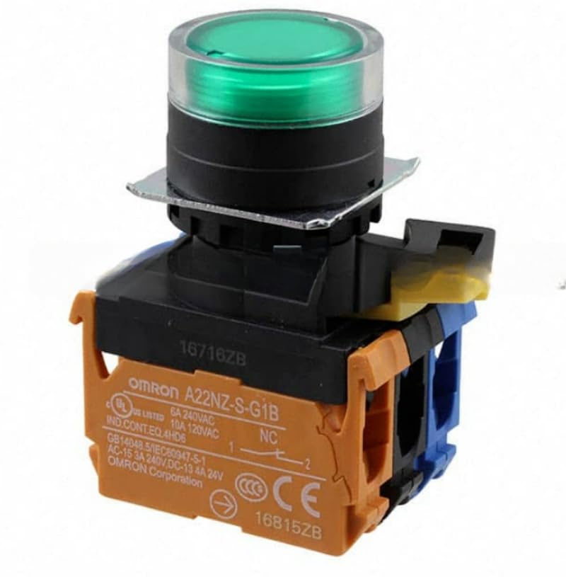 Pack of 1 push button switch A22NL-BGM-TGA-G102-GC-