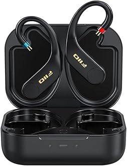 FiiO UTWS5 2025 True Wireless Bluetooth Earbuds Hook & Headphone Amp for IEMs, AK4332 DAC, Hi-Res 96kHz/24bit LDAC -MMCX/0.78 2pins Connector, 10-Band PEQ, 20H Battery Life (0.78 2pins)