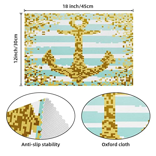Sets de table mosaïque jaune pour repas en terrasse lot de 6