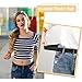 HAWOWZ 2Pcs No Show Stretch Belt for Women Invisible Elastic Tuck Band, Adjustable Strap Crop Belt with Flat Buckle for Jeans Pants Dresses