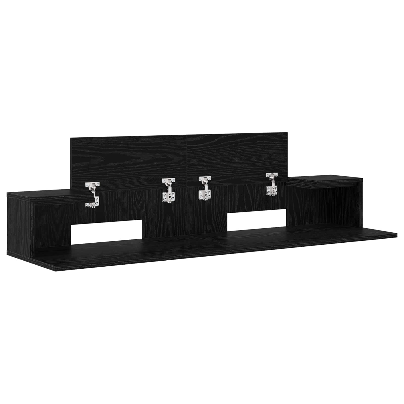 Studiotisch Schwarz Eichen-Optik 130 x 36 x 19,5 cm Keyboard-Schrank